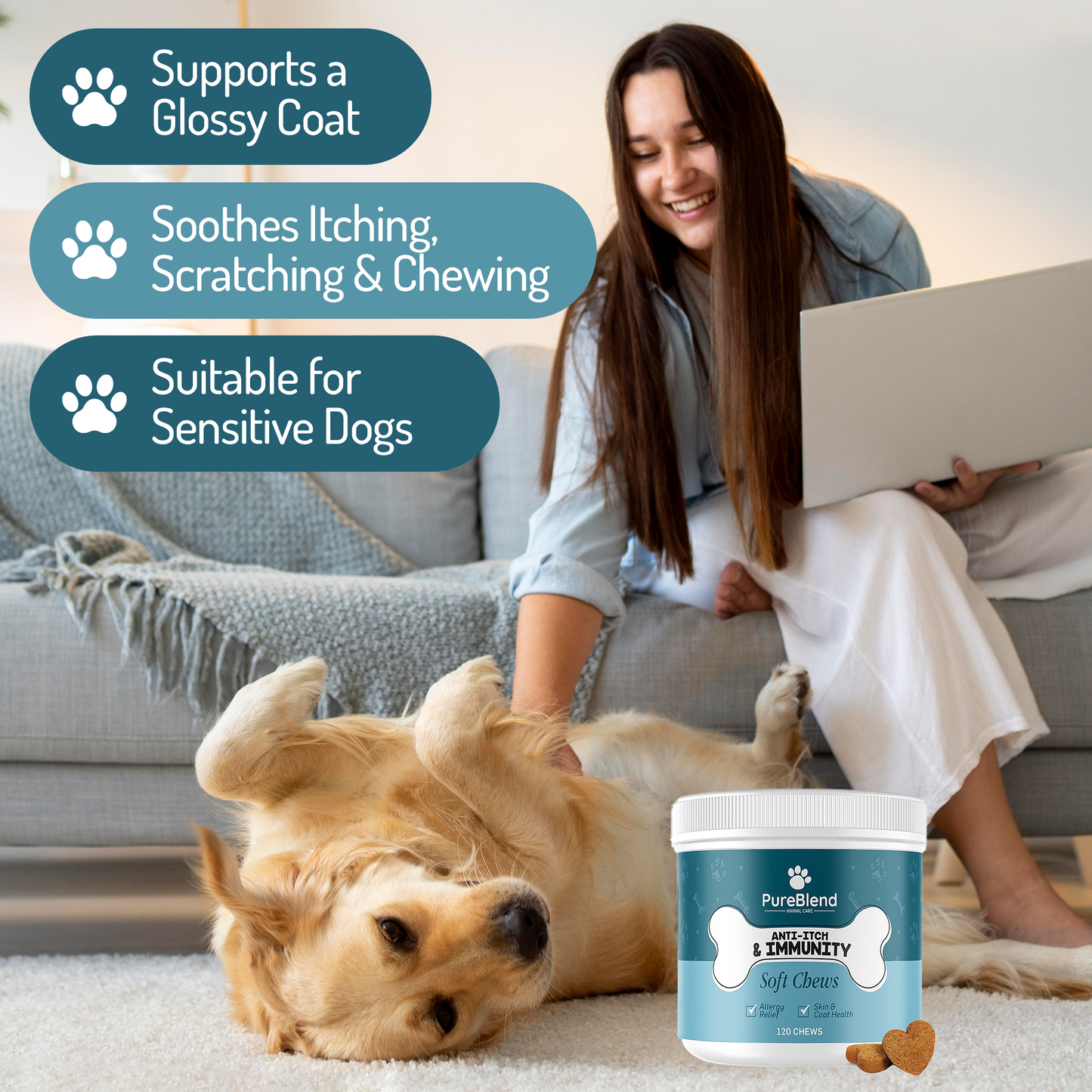 PureBlend Anti-Itch & Immunity Chews for Dogs
