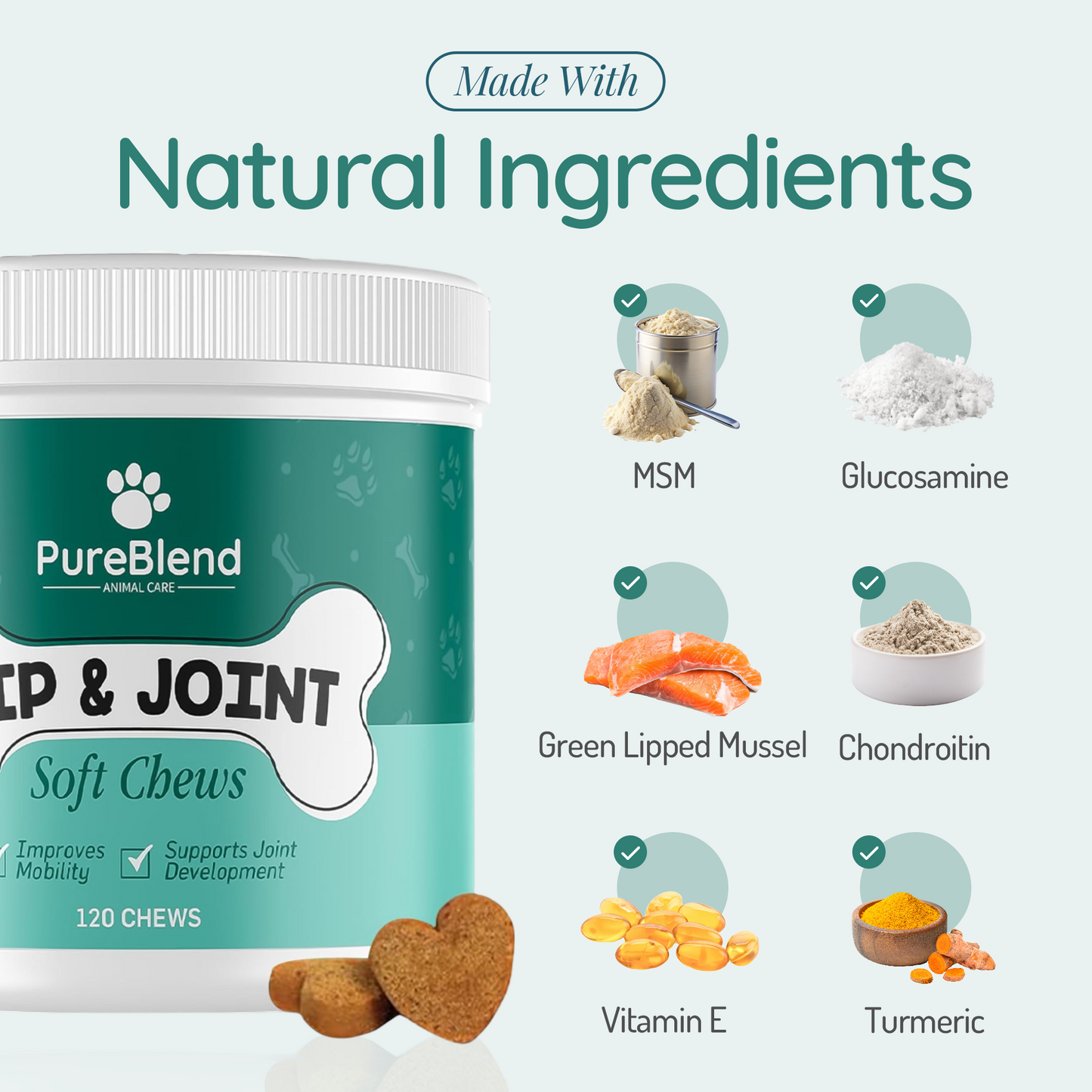 PureBlend Hip and Joint Chews for Dogs