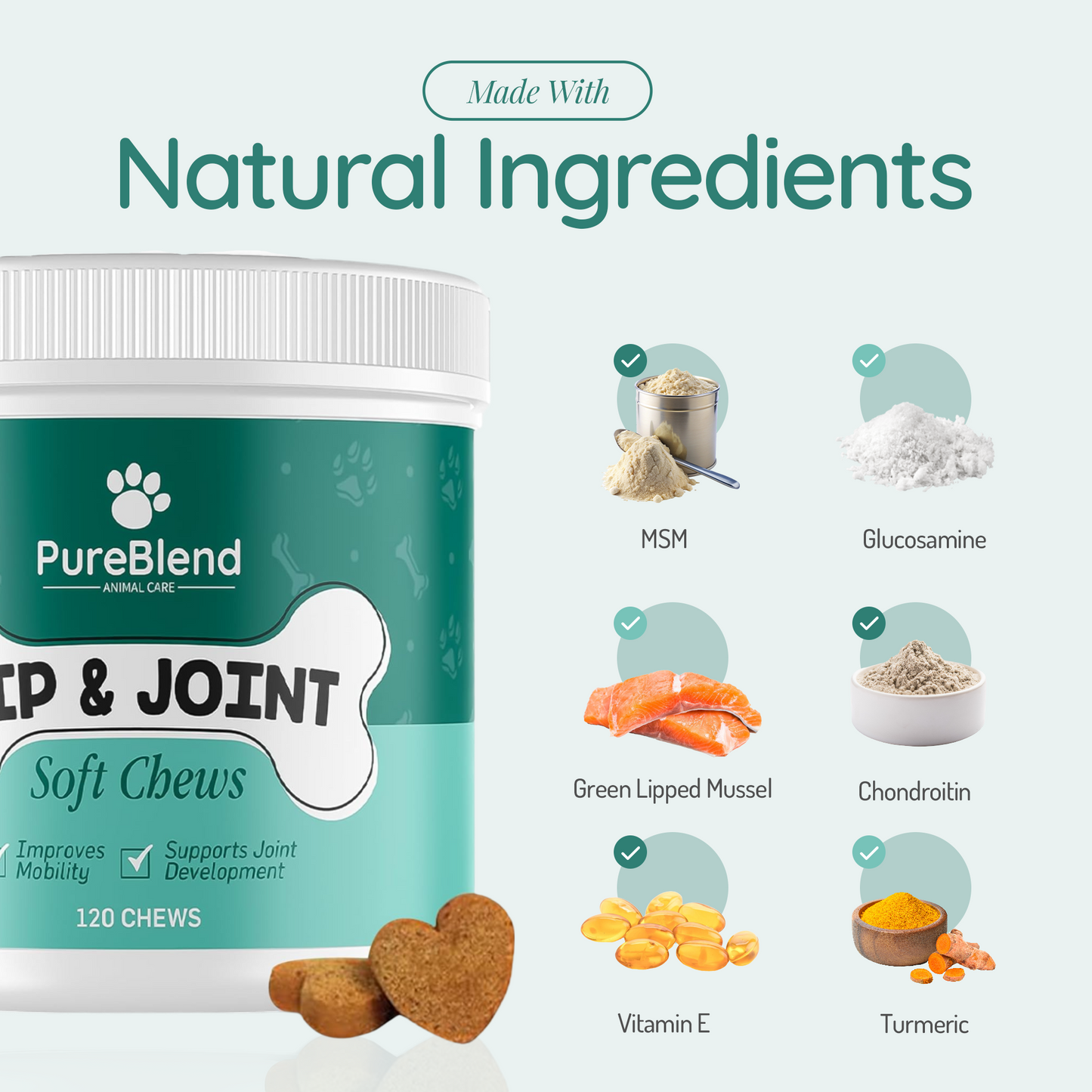 PureBlend Hip and Joint Chews for Dogs